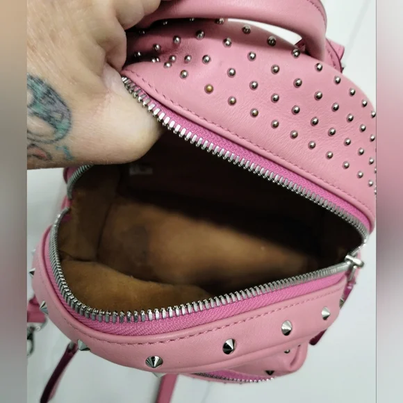 MCM Micro Mini Backpack Studded Pink - Picture 12 of 13
